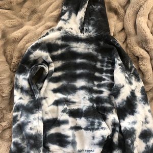 black and white tie dye hoodie